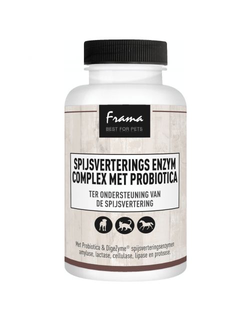 Frama Spijsverterings Enzym Complex + Probiotica - Supplement - 60 caps Hond-Kat
