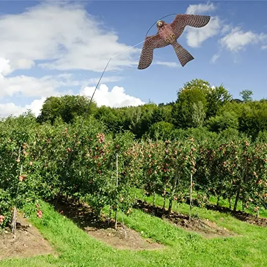 Vogel Schreck Garten Schutz Vogelabwehr Flugdrache mit 4m Teleskop Stange - Adler
