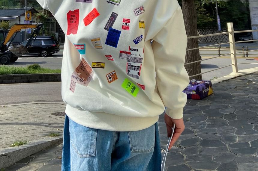 SeoulPop - Losse sweatshirt met print