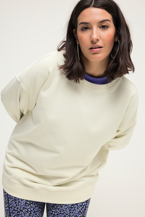 Sweatshirt, oversized, Rücken-Embossing, Ballon-Langarm