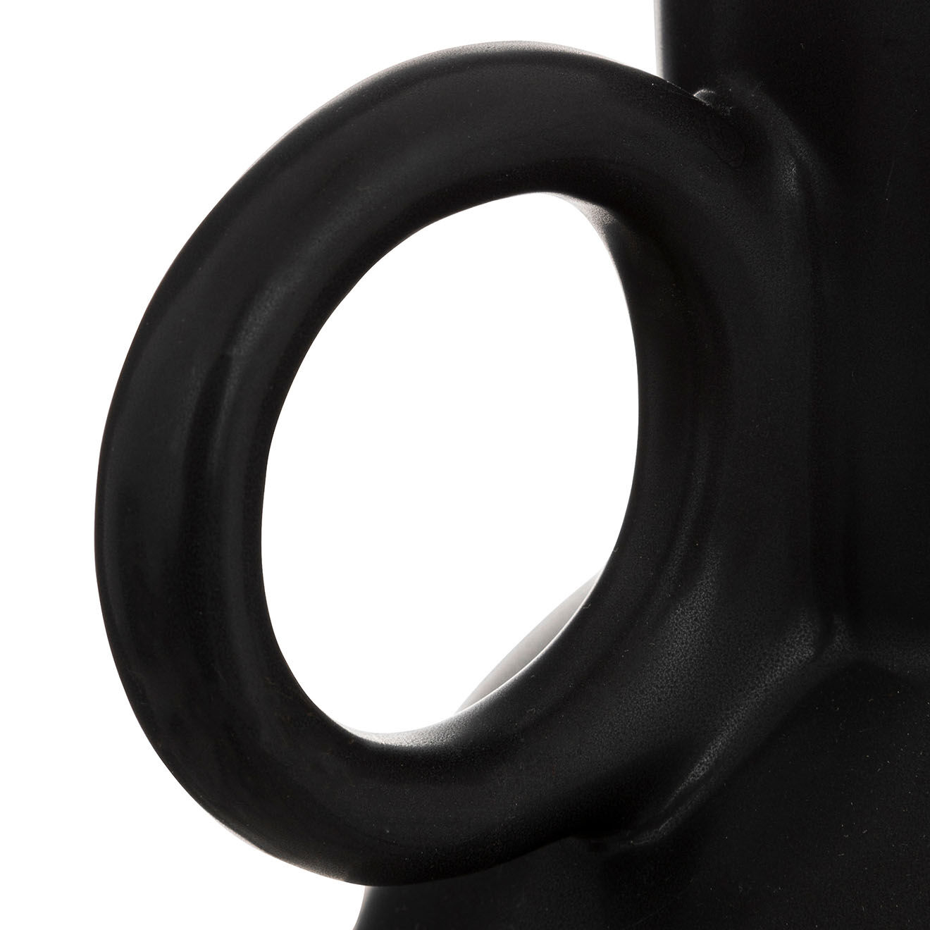Atmosphera Vase en céramique noir - 21x14.5x22.5 cm