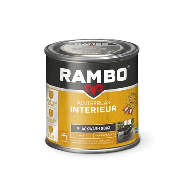 Rambo pantserlak interieur transparant mat blackwash 250 ml