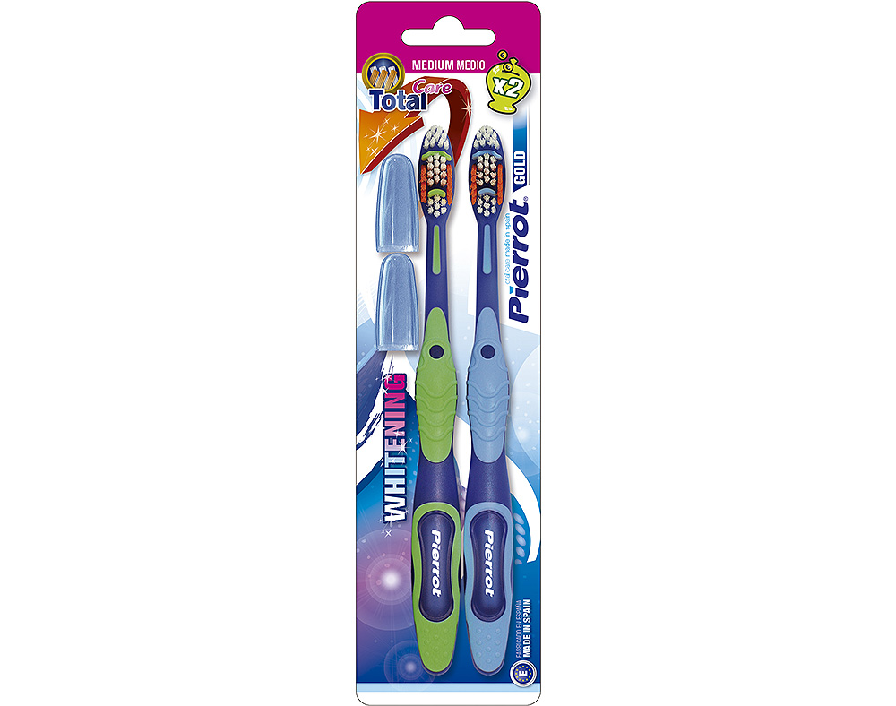 ESCOVA PIERROT DENTES BRANQUEADORAS MÉDIO 2UN