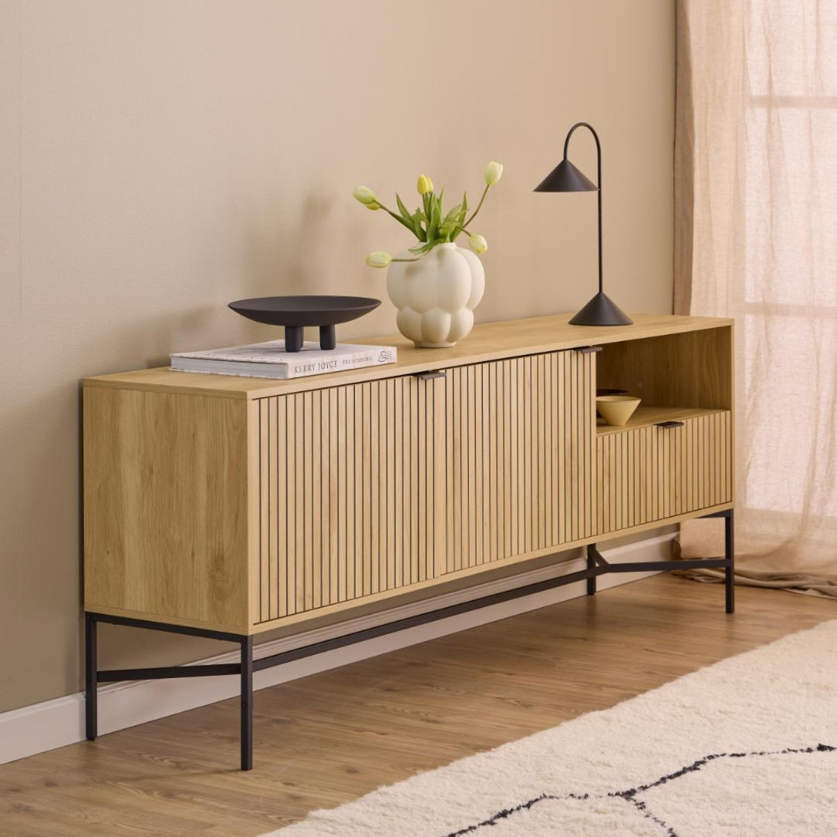 Giga Living - Dressoir Naturel Eikenlook - 180x40x70cm - Juna