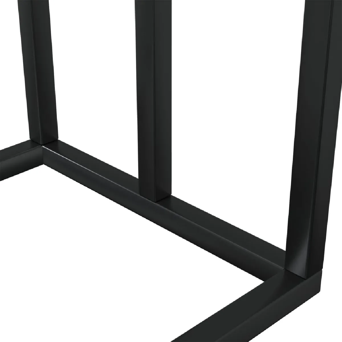 Helloshop26 Porte-serviettes sur pied noir