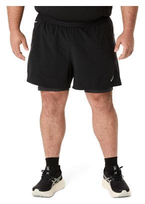 Short 2-en-1 Asics Road 5in Noir Homme