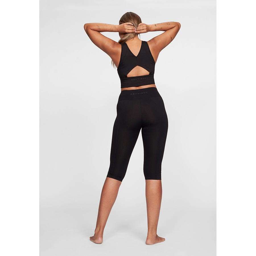 Röhnisch Nora Lasting Capri Hardloopbroek Driekwart Zwart Dames