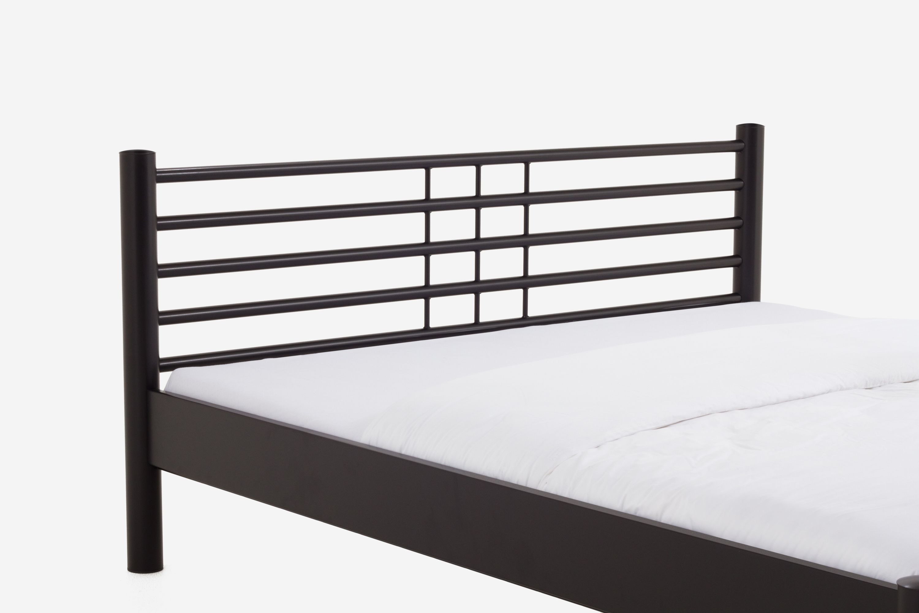 Metallbett Mercury 120 x 220 cm Metall Schwarz struktur