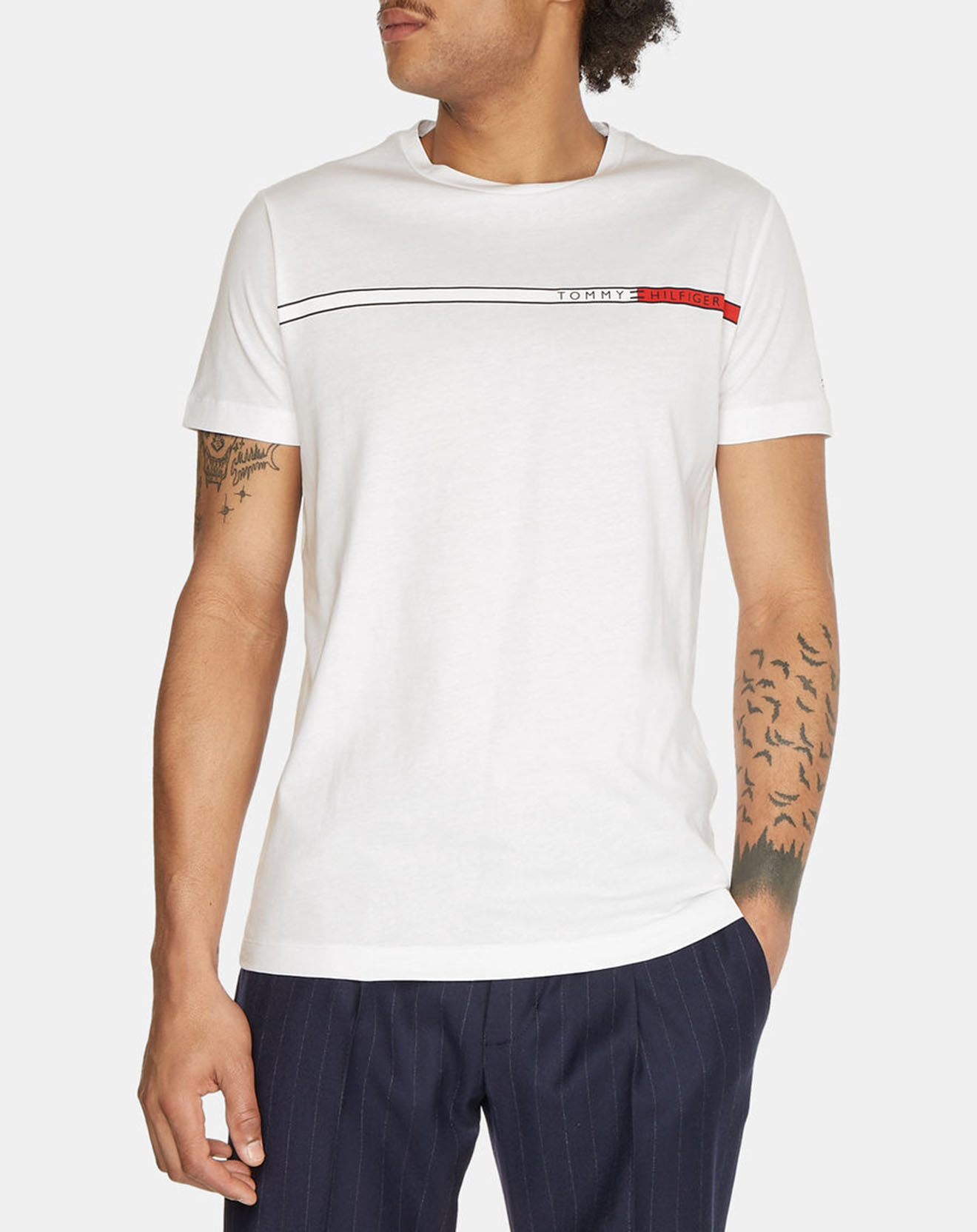 Tommy Hilfiger T-Shirt Two Tone Chest blanc