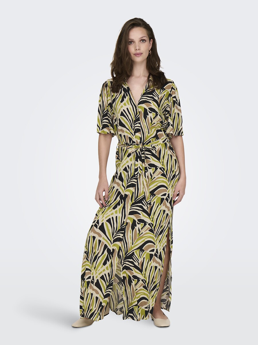 JDY<br>Vestido longo estampado com cinto