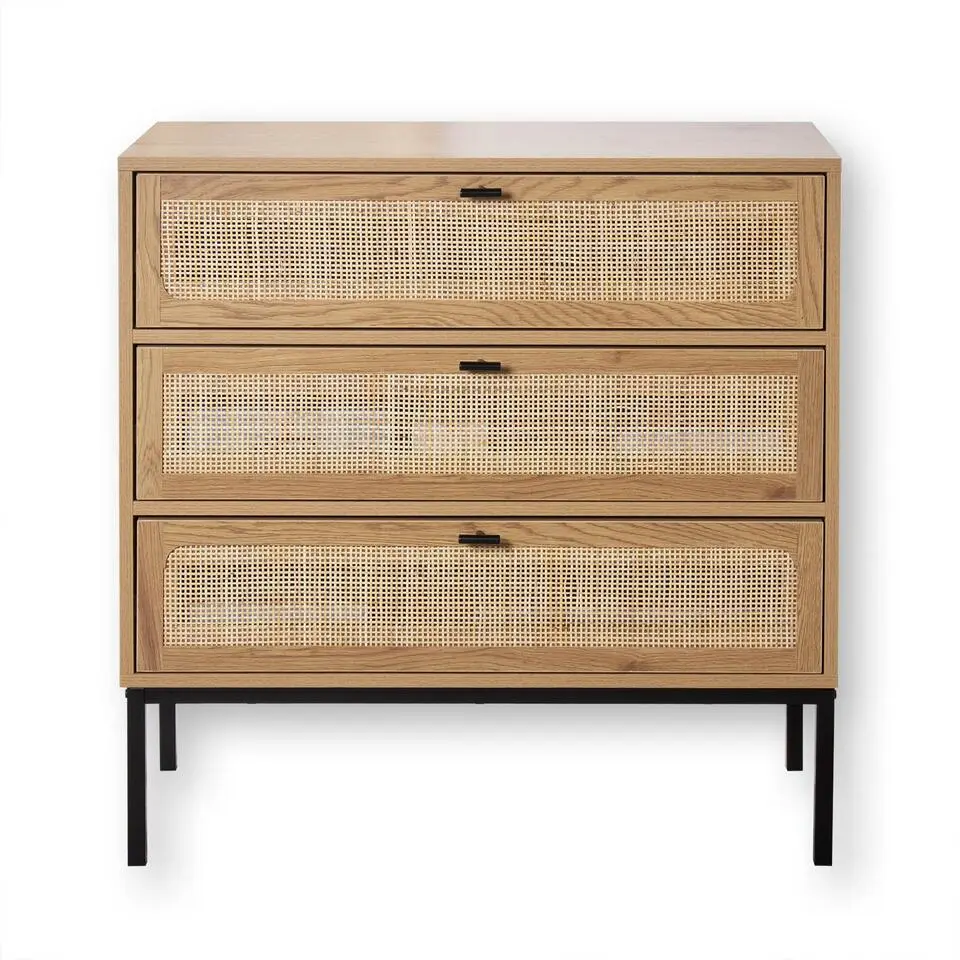 CALICOSY - Ladekast JAYA - Licht hout - 79x80x39 cm