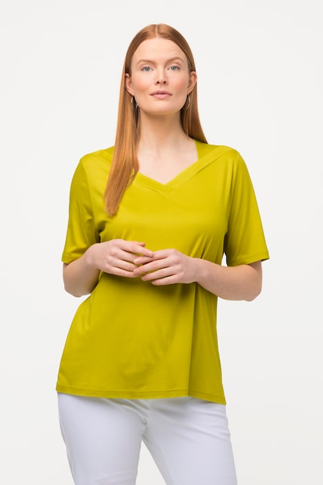 T-Shirt, Classic, V-Ausschnitt, Halbarm