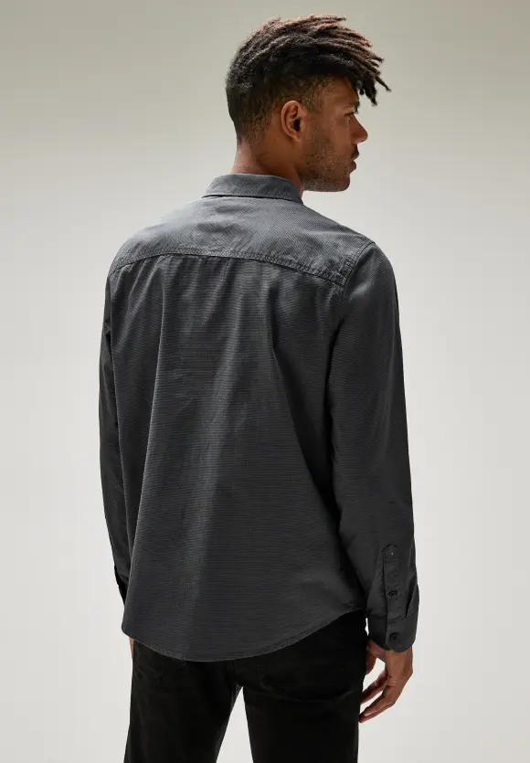 Hemd in einem Strukturlook - storm grey