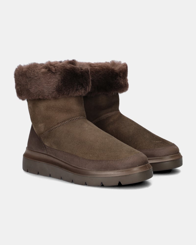Ecco Nouvelle Gevoerde boots  - bruin