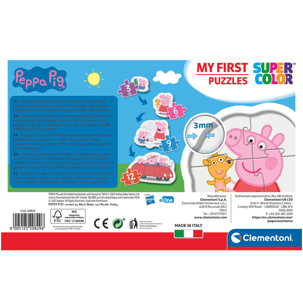 Clementoni Peppa Pig mijn eerste puzzels - 12 + 16 + 20 + 24 stukjes