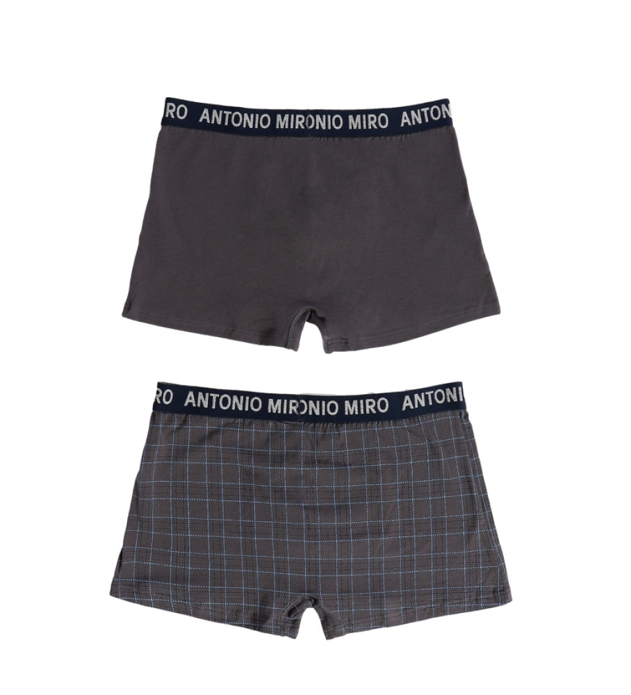 Antonio Miro Pack 2 Boxers Cassete cinza