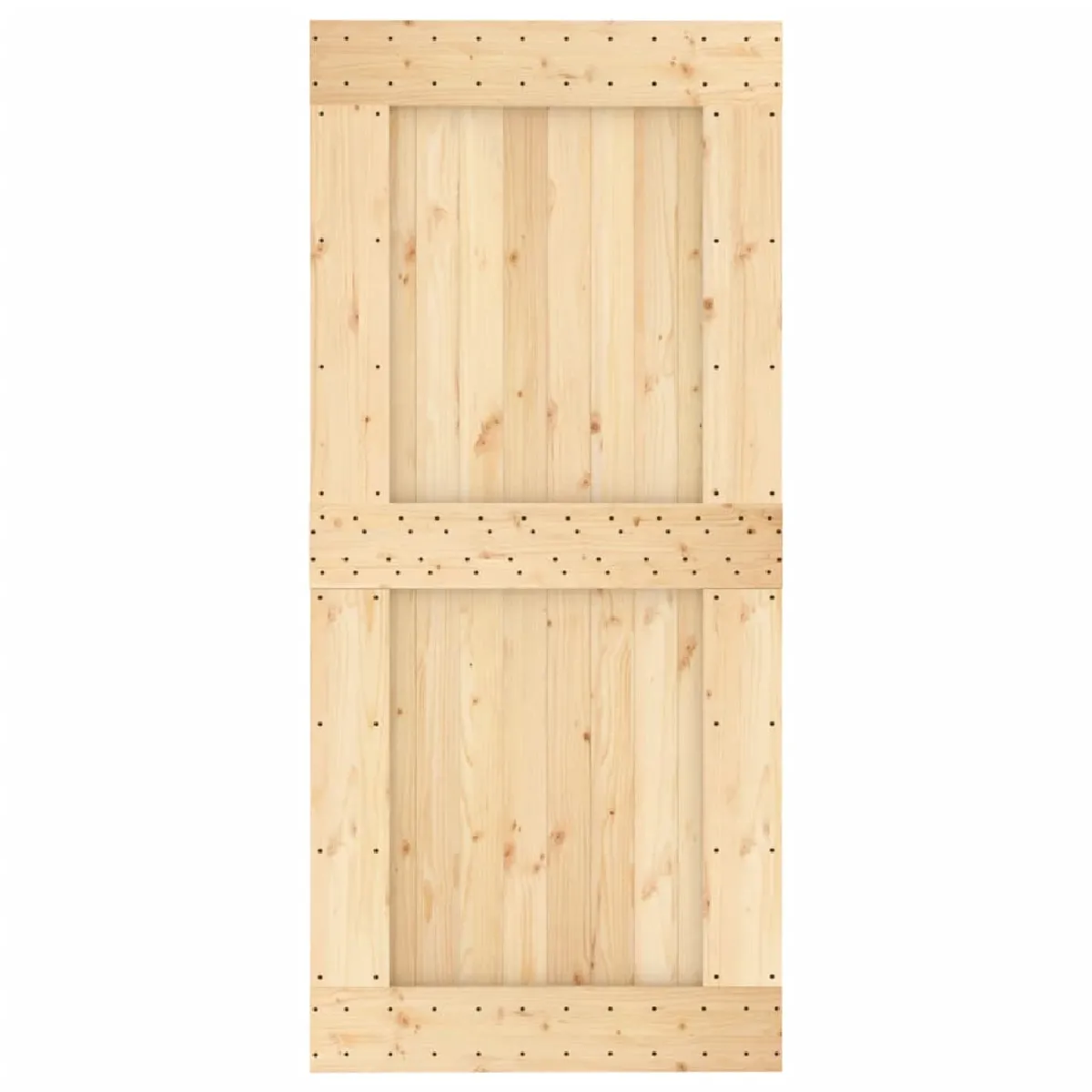 vidaXL Porte coulissante et kit de quincaillerie - 95x210 cm - Pin massif