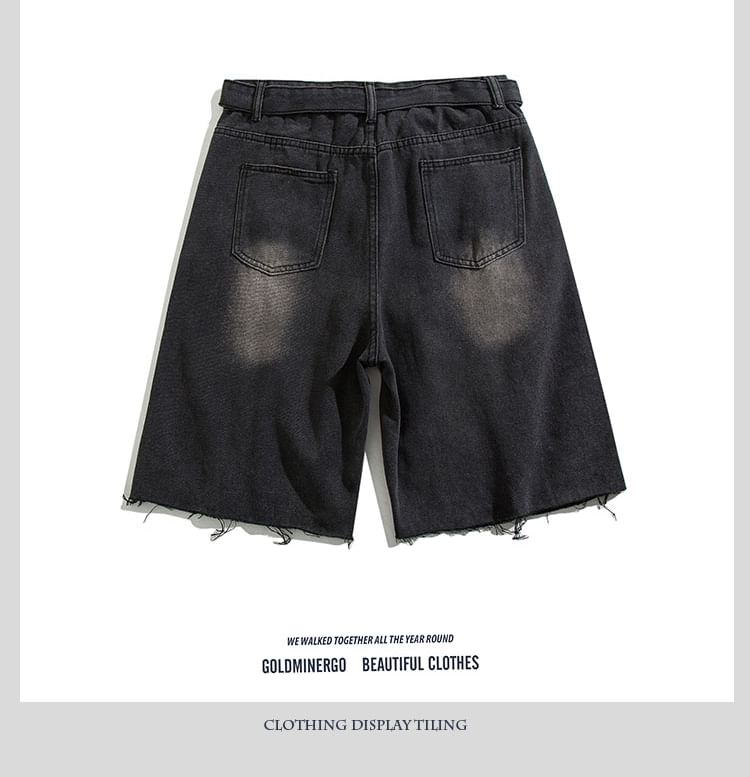 Yelmenor - Mid Rise Washed Denim Shorts