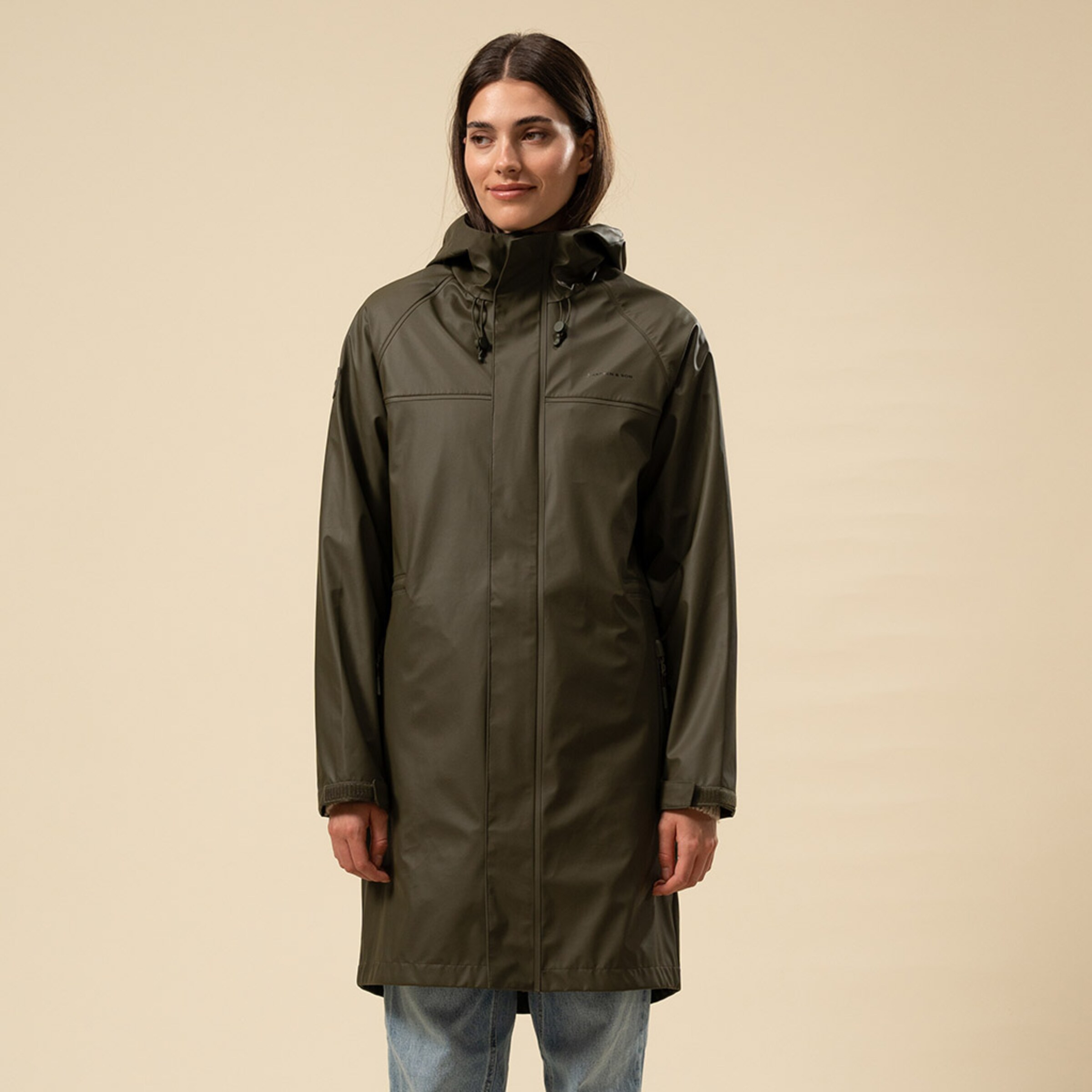 Everyday Rain Jacket Long Forest Green