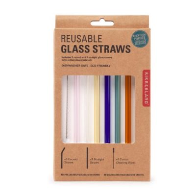 Colourful Reusable Glass Straws