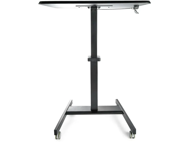 MOBILE STANDING DESK - PORTABLE SIT STAND ERGONOMIC ROLLING CART