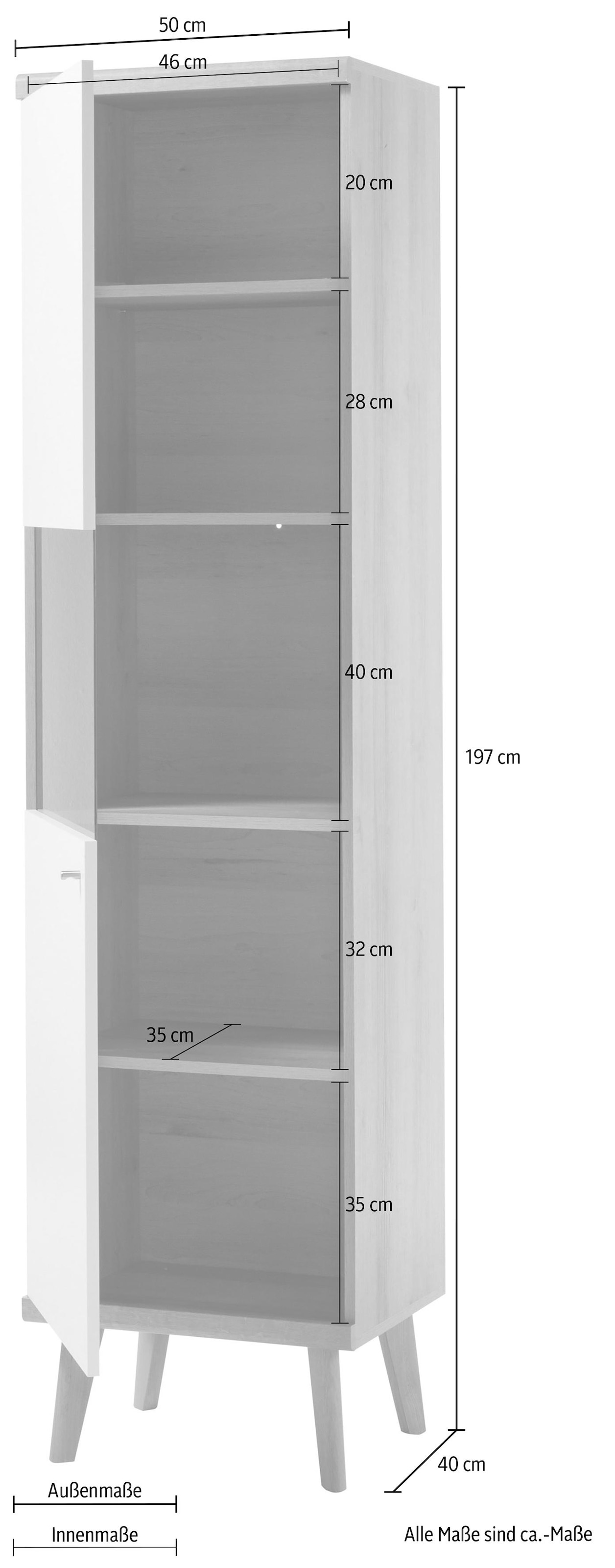 andas Vitrine »Merle« Scandi Design, Höhe 197 cm