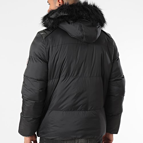 Doudoune Capuche Fourrure Noir