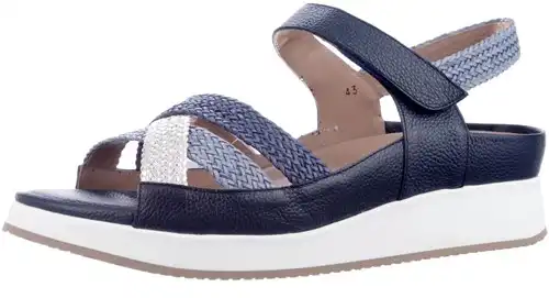 PieSanto blauw combi 250425 H - maat 44 sandaal blauw combi - maat 44 Calandschoen