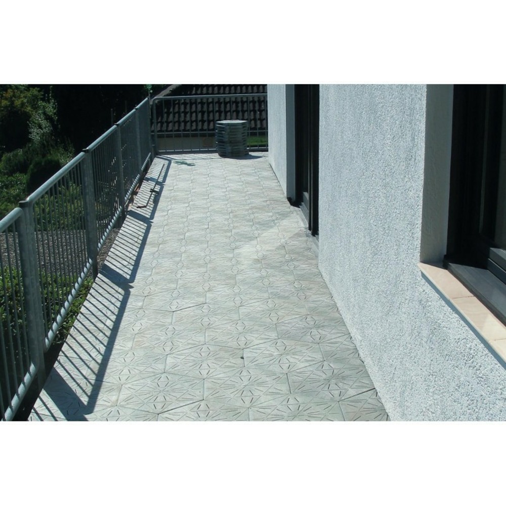 Dalle hexagonale clipsable ajourée - gris beton