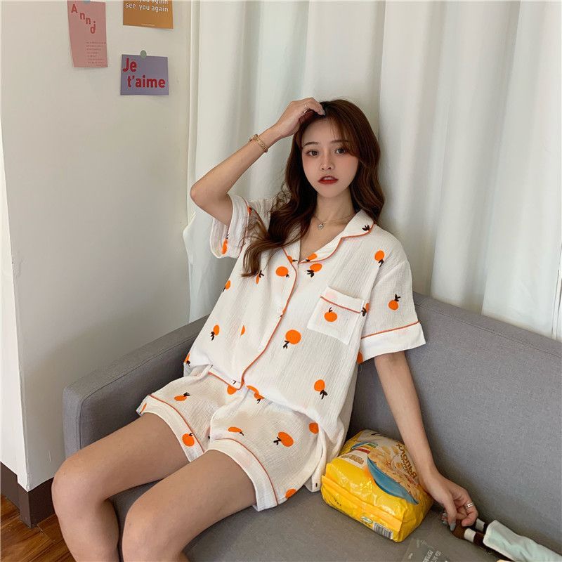 Tanee - Pyjamaset: Top met korte mouwen en print + korte broek