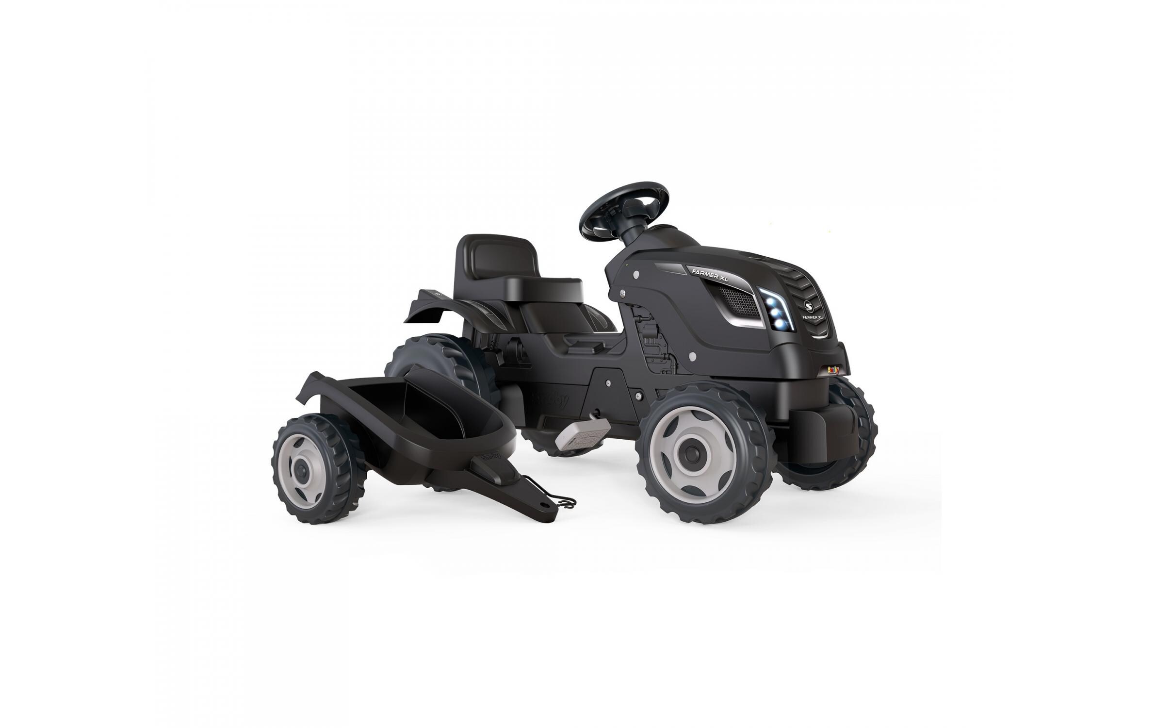 Traktor Farmer XL SchwarzAufsitztraktor mit Anhänger