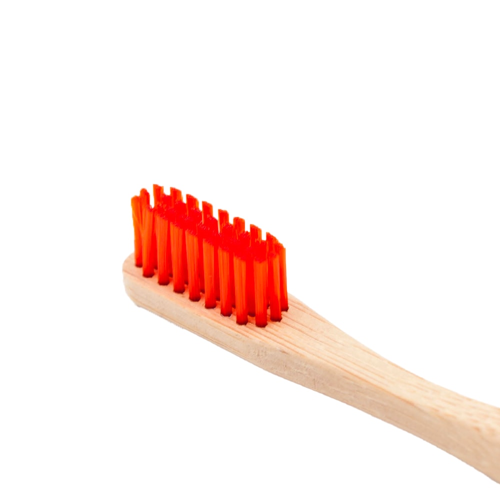 Brosse à dents en bambou - Rouge