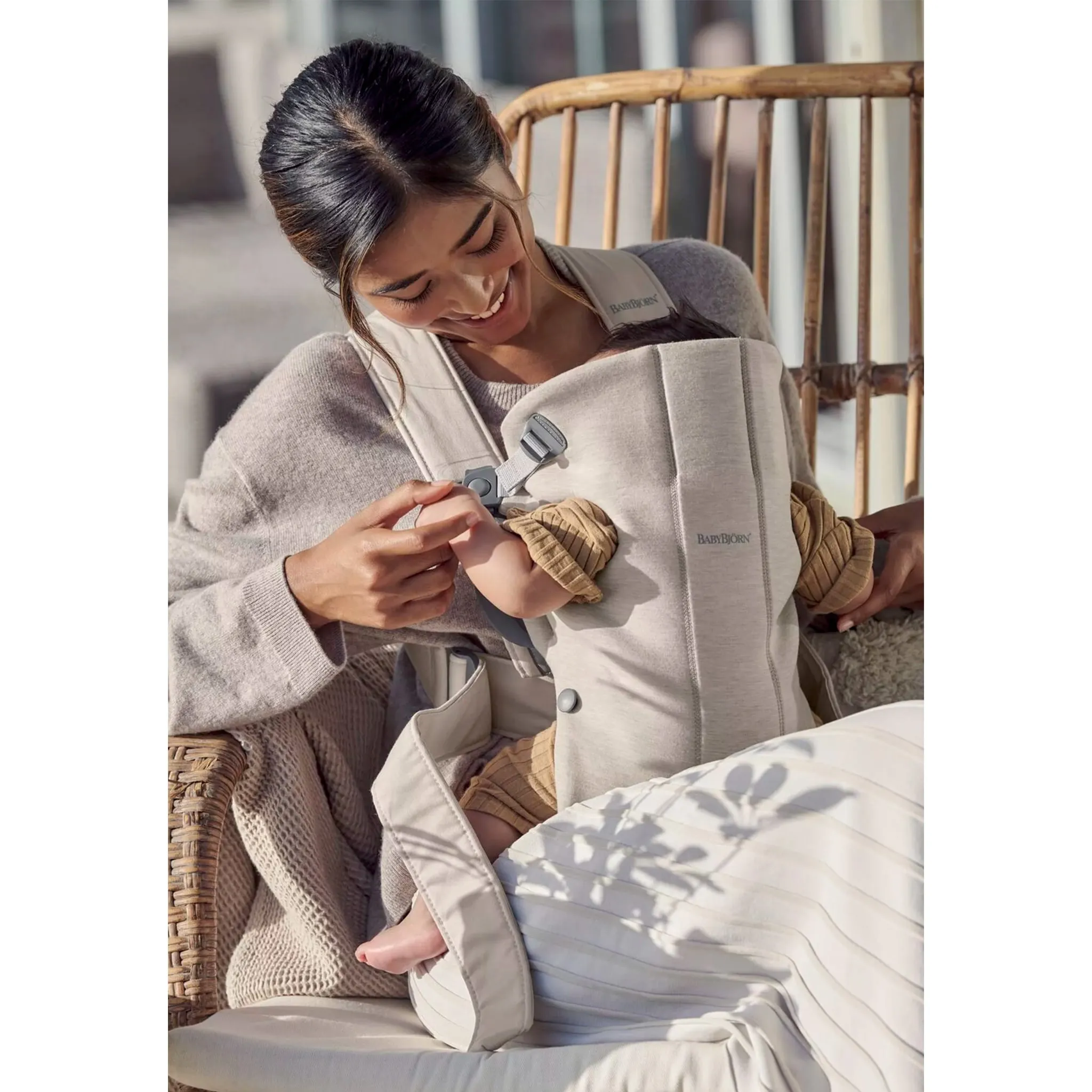 Babybjorn Porte-Bébé Mini 3D Jersey - Beige