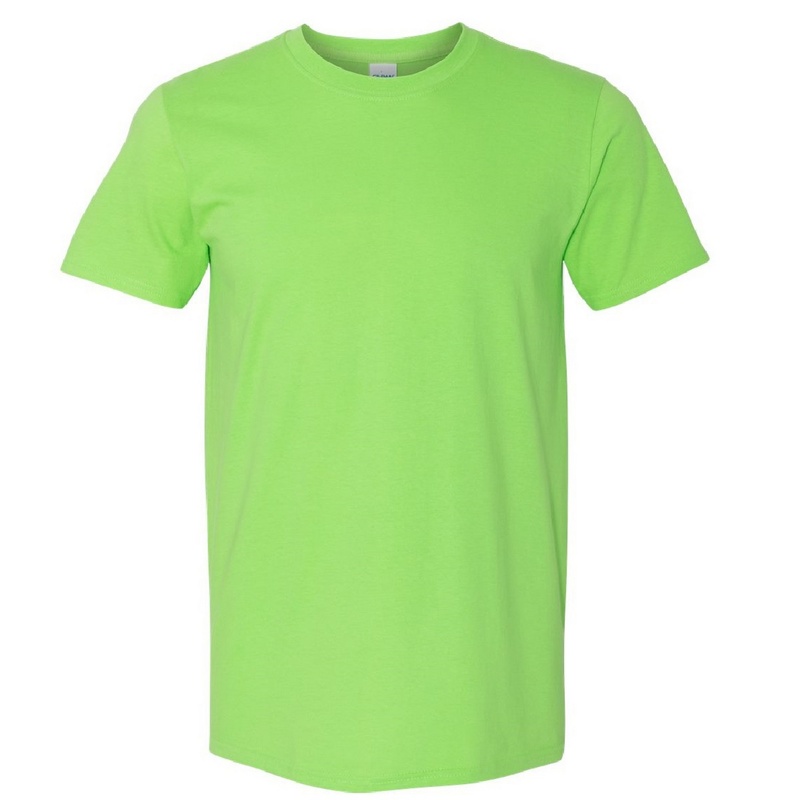 Camiseta básica de manga curta macia, 100% algodão grosso, Gildan