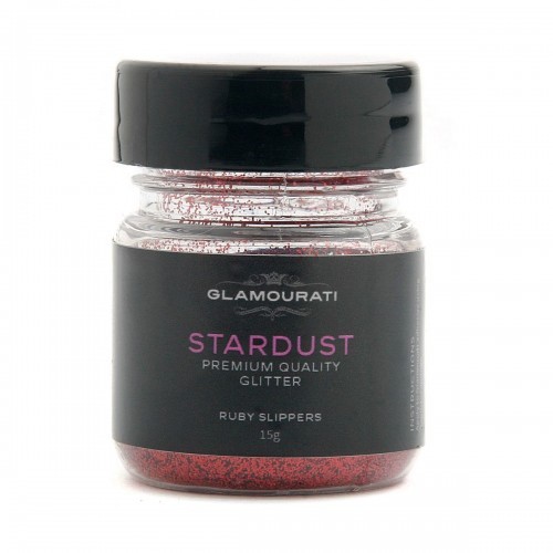 Chinelos de cavalo cor rubi com glitter Stardust