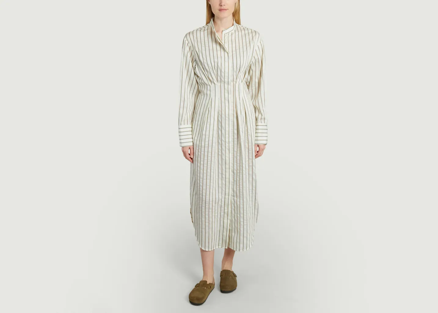 Robe-chemise midi rayée Sabosse Samsoe Samsoe