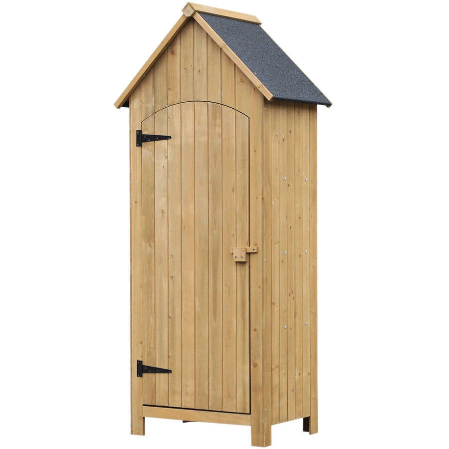 Outsunny Gartenschrank mit Bitumenpappe natur