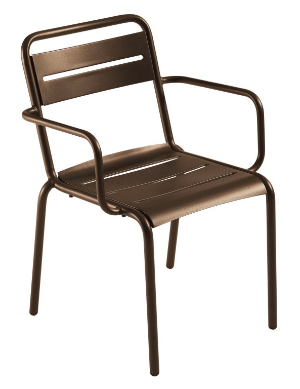 Emu Star tuinstoel met armleuningen indian brown