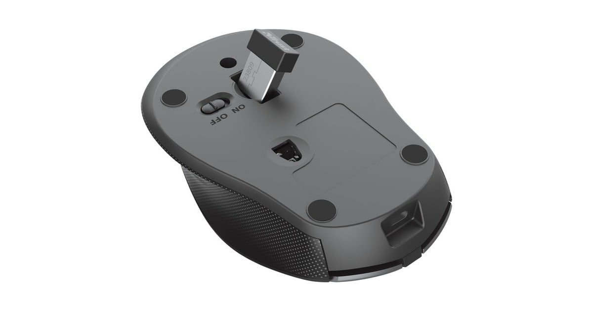 TrustZaya Draadloze oplaadbare muis  (Zwart, 800 - 1600 Dpi)