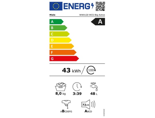 MIELE - Lave linge Frontal WWA120WCS
