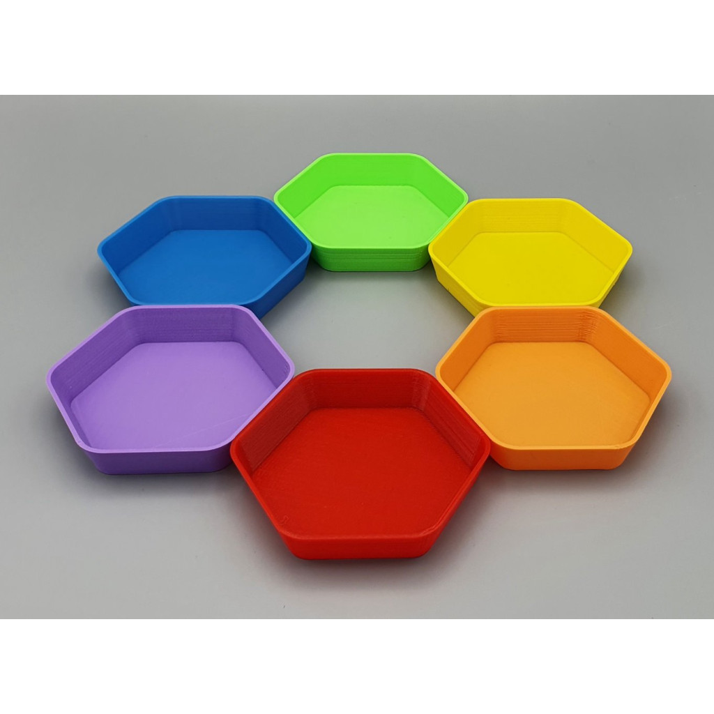 Lot de 6 Coupelles pour jetons - Pack Arc-en-ciel