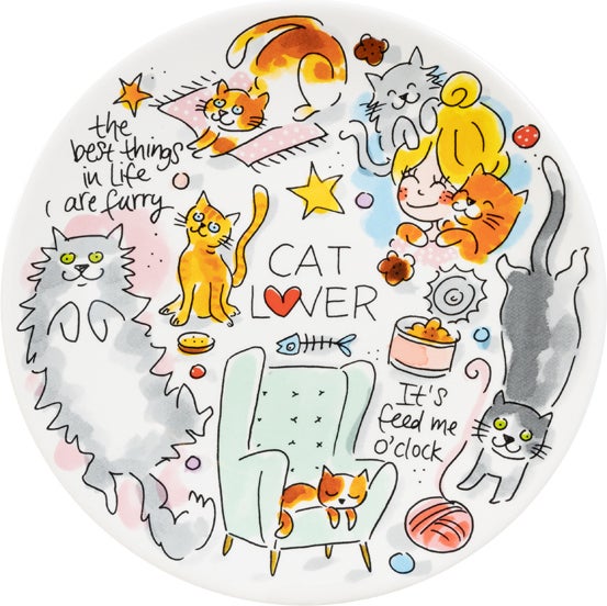 Blond Amsterdam bord Cat Lover D 22 H 2 cm