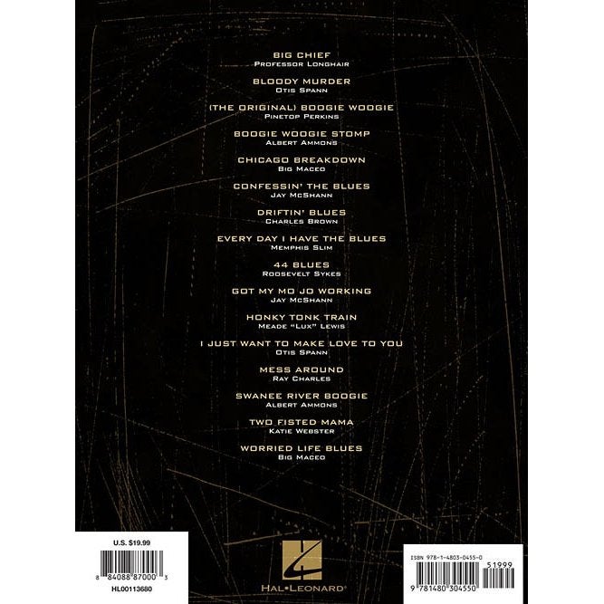 Hal Leonard - Artist Transcriptions - Blues Piano Legends