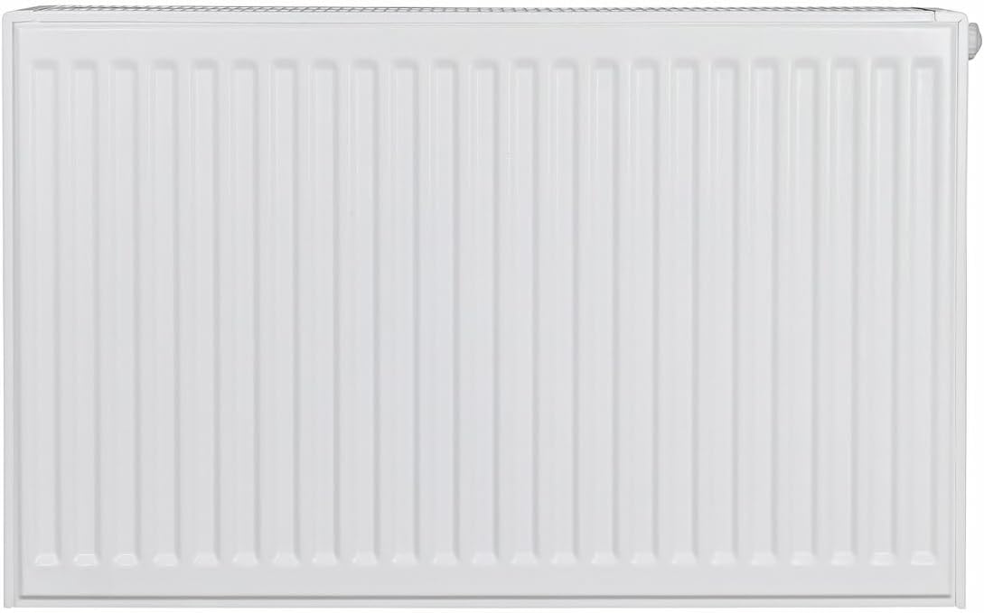 Belrad® Heizkörper Typ 33 | flacher Universalheizkörper mit 6 Anschlüssen | modern, kompakt & energiesparend | Wandmontagefähig | ideal für Wohnzimmer, Bad & Gäste-WC | Flachheizkörper weiß 40x200 cm