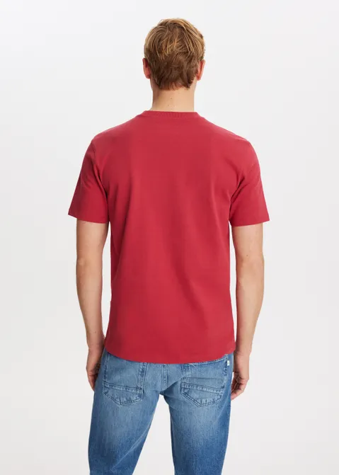 T-shirt met merk logo rood (ROO)