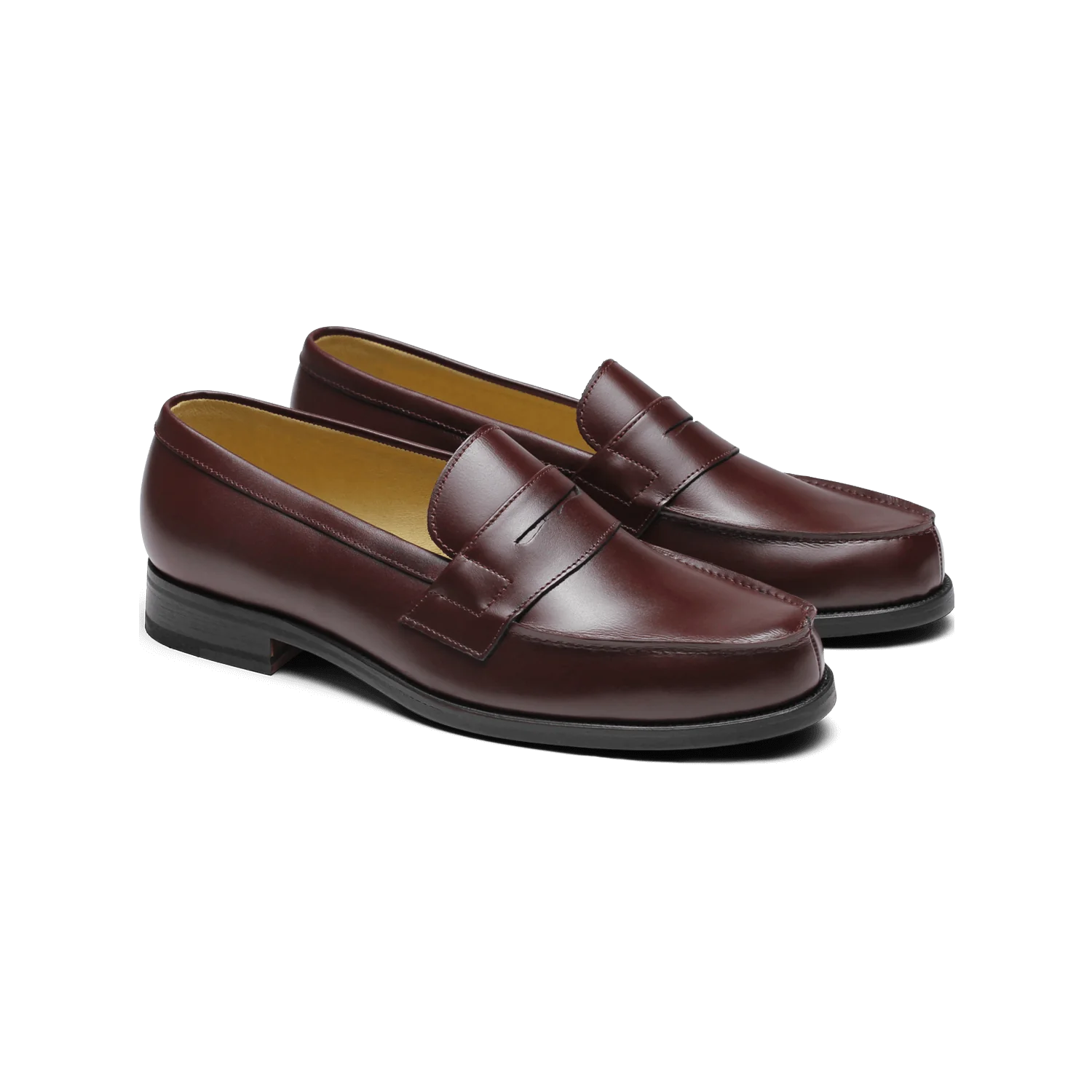 Maker-Mocassin en cuir bordeaux