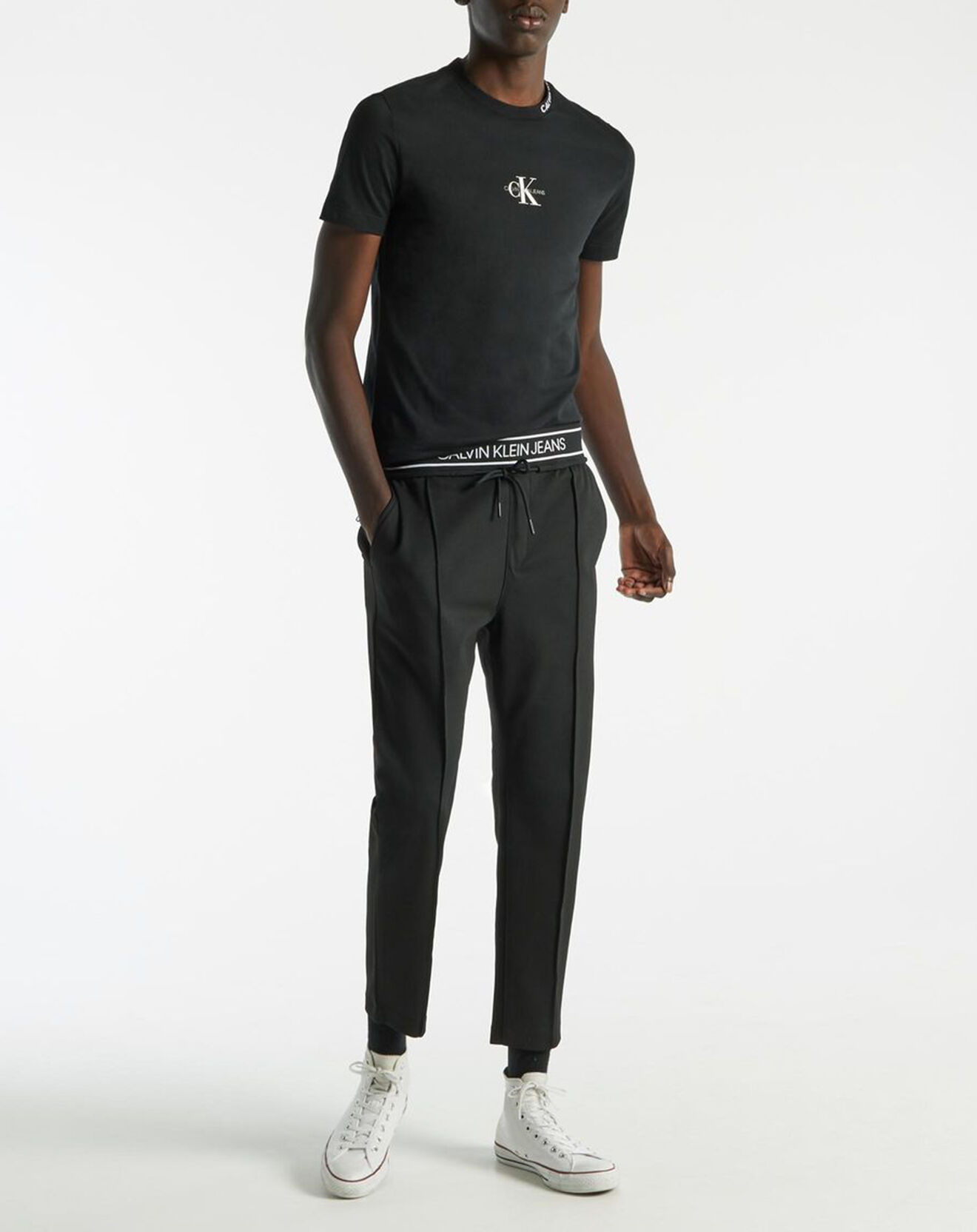 Calvin Klein Jeans Pantalon Logo Tape Jogger noir