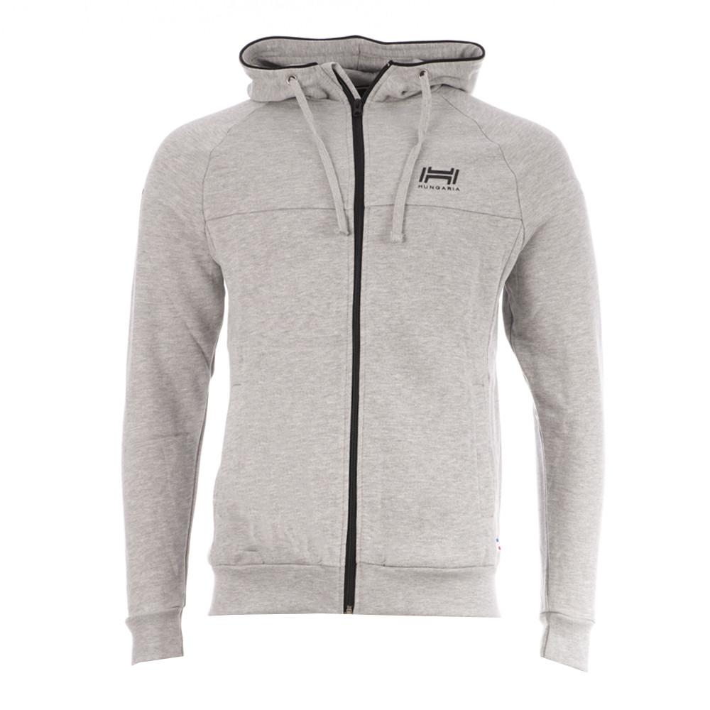 Hungaria Sweat Zippé Gris Homme Hungaria Coggia