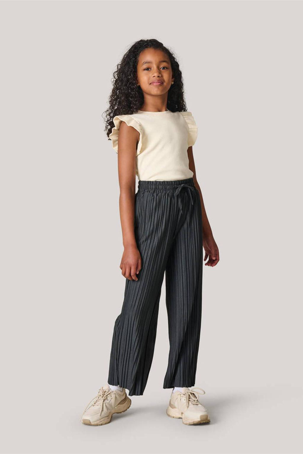 Shoeby high waist loose fit broek antraciet