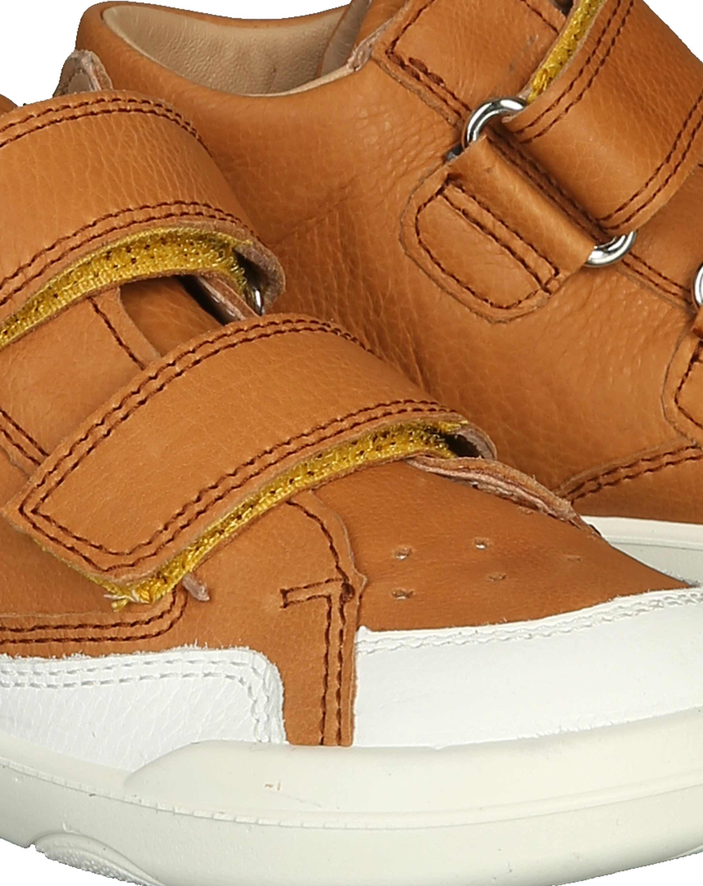 Leder-Lauflernschuhe SUPERFREE - BOY in braun/weiß